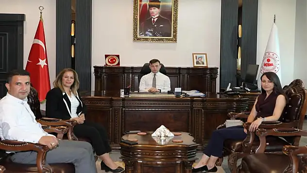 Kaymakam Erdoğan, Ticaret İl Müdürlüğü heyetini ağırladı