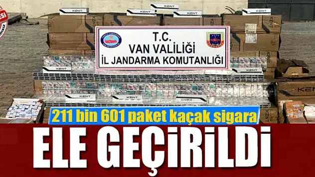 Van'da 211 bin 601 paket kaçak sigara ele geçirildi 