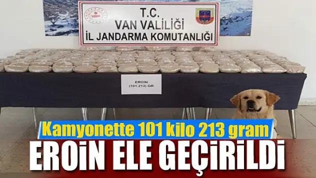 Koyun yüklü kamyonette 101 kilo 213 gram eroin ele geçirildi