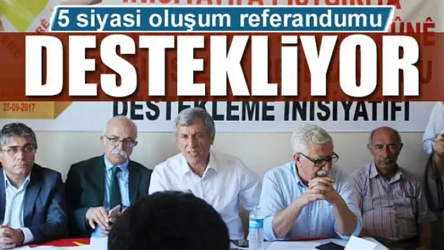 5 siyasi oluşum referandumu destekliyor