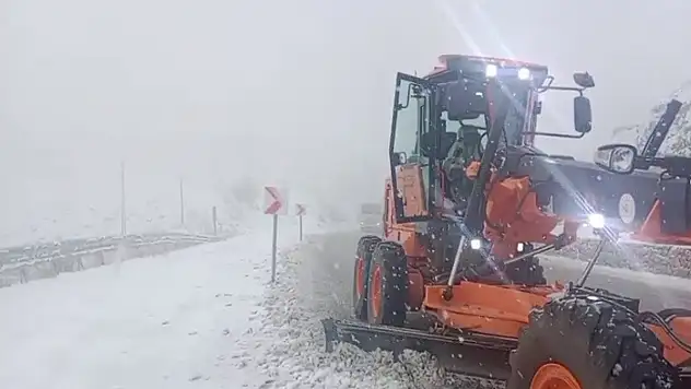 Kop Dağı'nda yoğun kar yağışı