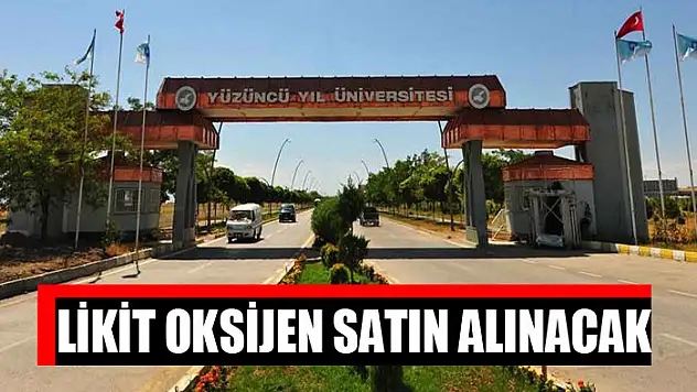 Likit oksijen satın alınacak