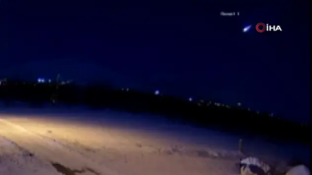 Meteorun düşme anı kamerada