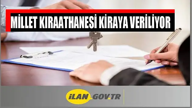 Millet kıraathanesi kiraya veriliyor