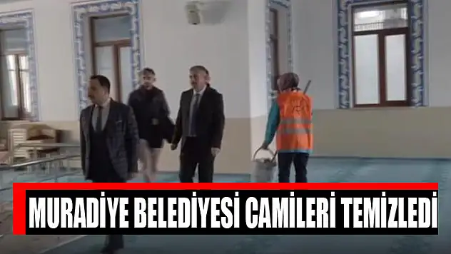 Muradiye Belediyesi camileri temizledi
