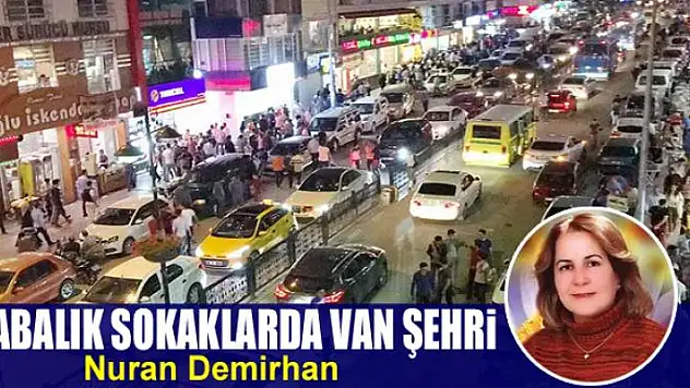 Kalabalık sokaklarda Van Şehri