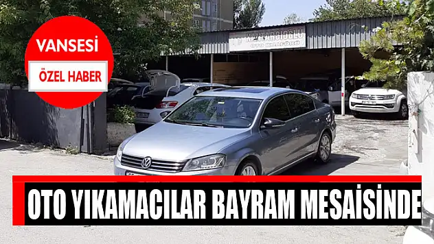 Oto yıkamacılar bayram mesaisinde