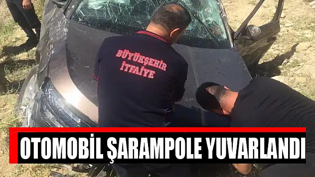 Otomobil şarampole yuvarlandı