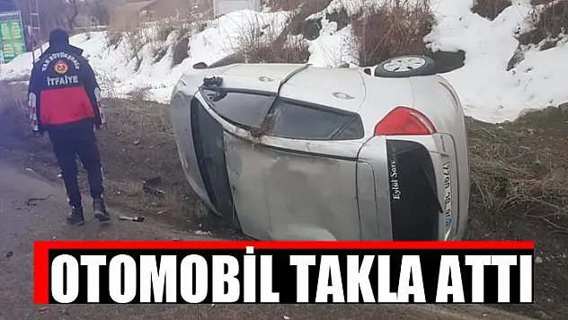 Otomobil takla attı