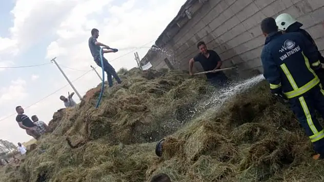 Özalp'te bin bağ ot yandı