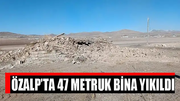 Özalp'ta 47 metruk bina yıkıldı
