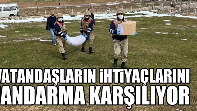 Dışarı çıkmaları kısıtlanan vatandaşların ihtiyaçlarını jandarma karşılıyor