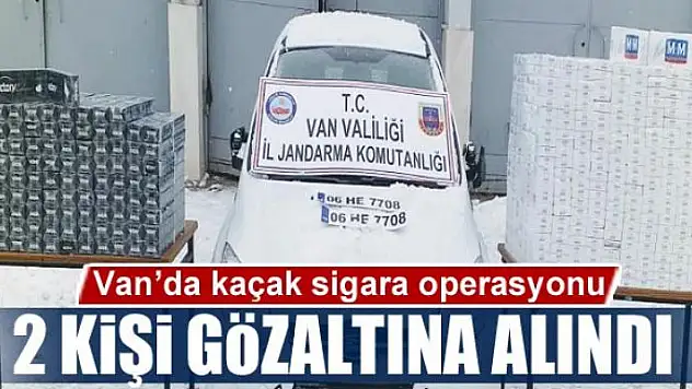 Van'da kaçak sigara operasyonu: 2 gözaltı