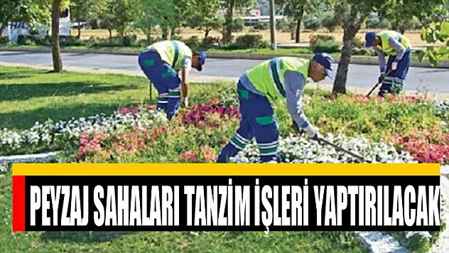Peyzaj sahaları tanzim işleri yaptırılacak