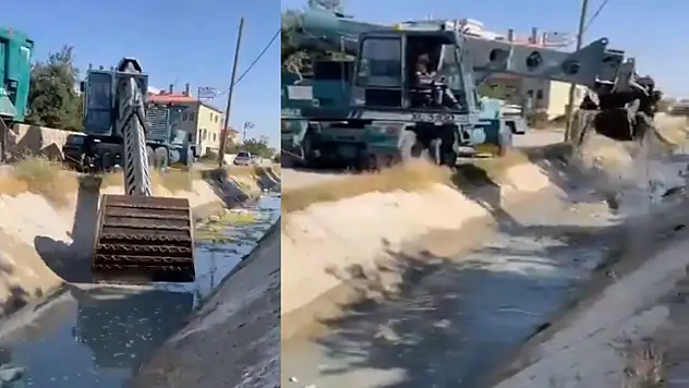 Şamran Kanalında temizlik çalışması
