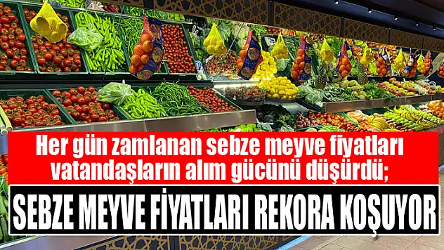 SEBZE MEYVE FİYATLARI REKORA KOŞUYOR