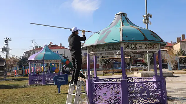 Selahattin Eyyubi Parkı'nda bakım ve onarım çalışması
