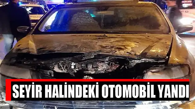 Seyir halindeki otomobil yandı