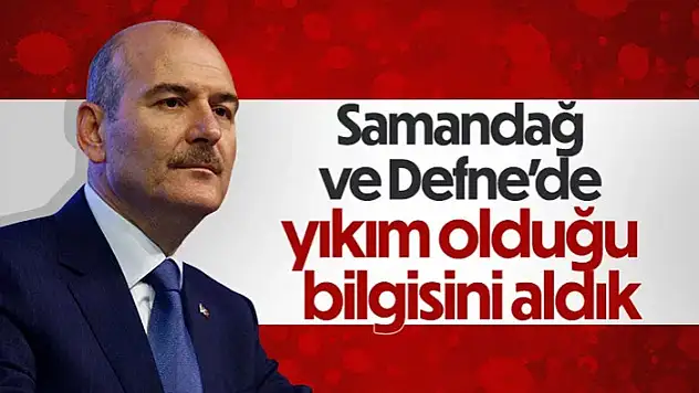 Süleyman Soylu, Hatay'da meydana gelen depremlerle ilgili konuştu