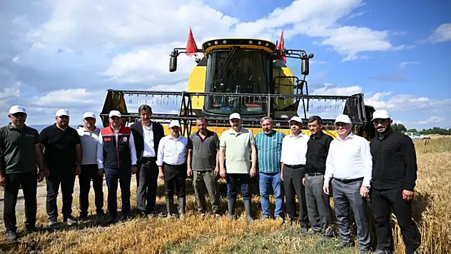 Tarım Lisesi'nde buğday hasadı