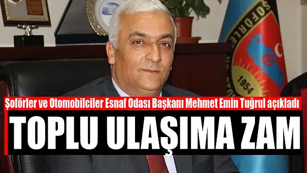 TOPLU ULAŞIMA ZAM