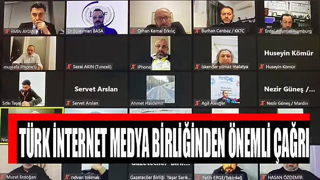 TÜRK İNTERNET MEDYA BİRLİĞİNDEN ÖNEMLİ ÇAĞRI