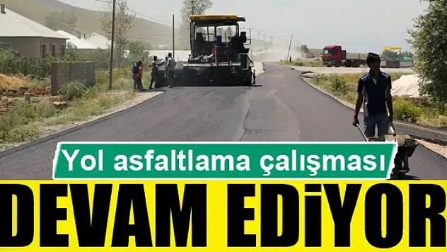 Muradiye'de yol asfaltlama çalışması
