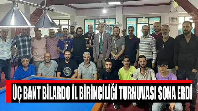 Üç Bant Bilardo İl Birinciliği turnuvası sona erdi