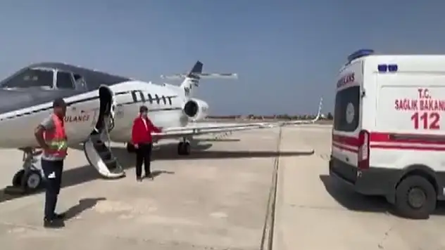 Uçak ambulans 14 yaşındaki çocuk için havalandı