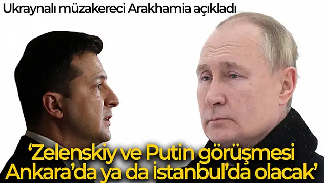 Ukraynalı müzakereci Arakhamia: 'Zelenskiy ve Putin görüşmesi ya Ankara'da ya da İstanbul'da olacak'