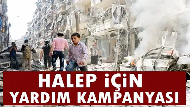 Erciş'te Halep için yardım kampanyası