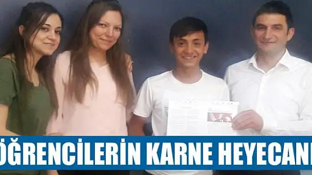 Öğrencilerin karne heyecanı