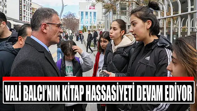 Vali Balcı'nın kitap hassasiyeti devam ediyor