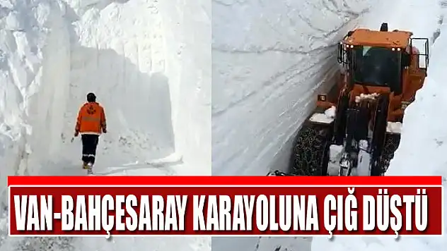 Van-Bahçesaray karayoluna çığ düştü