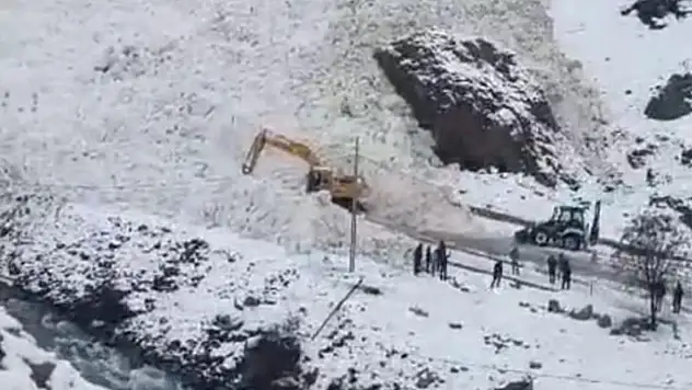 Van-Bahçesaray yoluna çığ düştü