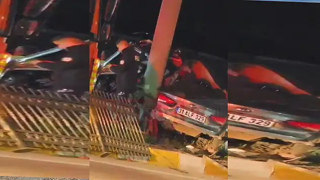 Van'da feci kaza! Otomobil hurdaya döndü...