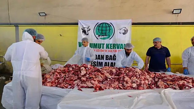 Van'da geleneksel toplu kurban kesimi