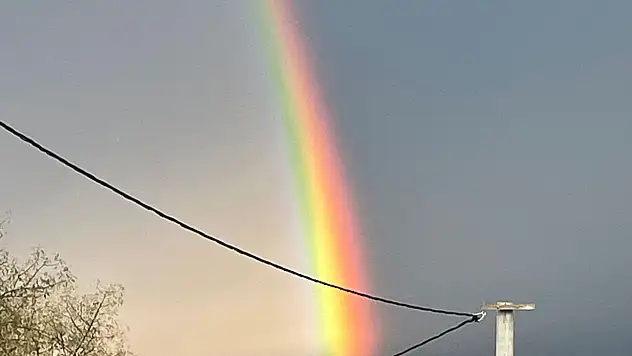 Van'da gökkuşağı büyüledi