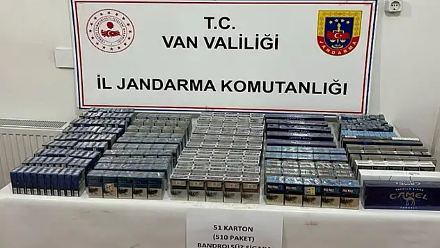 Van'da kaçak sigara ele geçirildi