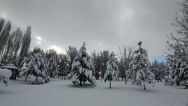 Van'da karla gelen güzellik