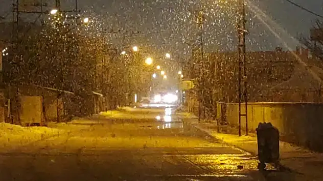Van'da lapa lapa kar yağışı