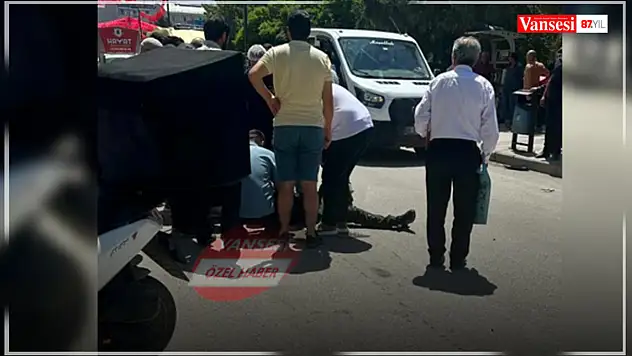 Van'da otomobil yaya çarptı: 1 yaralı