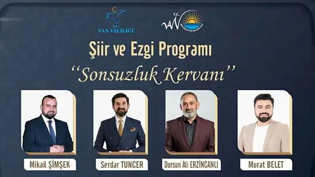 Van'da şiir ve ezgi programı düzenlenecek