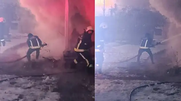 Van'da sobadan çıkan yangın evi kül etti