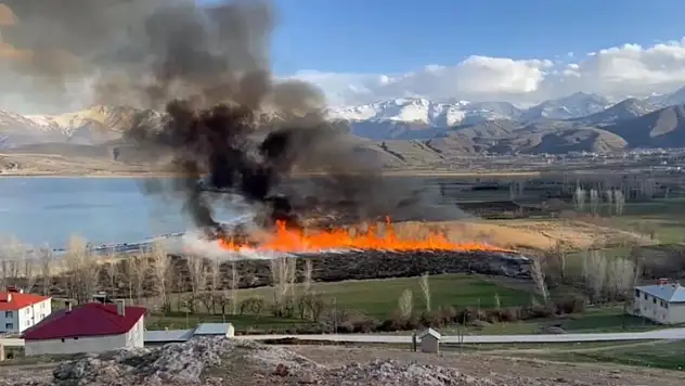 Van'ın Göründü deltasında yangın