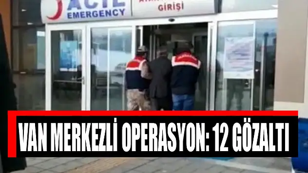 Van merkezli operasyon: 12 gözaltı