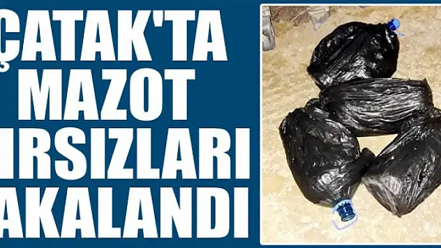 Çatak'ta mazot hırsızları yakalandı