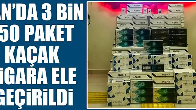 Van'da 3 bin 750 paket kaçak sigara ele geçirildi