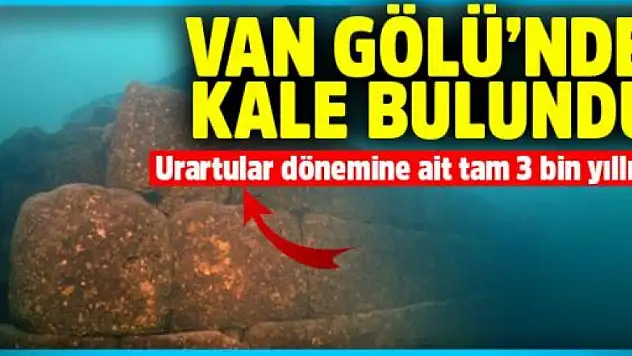  Van Gölü'nde 3 bin yıllık kale bulundu