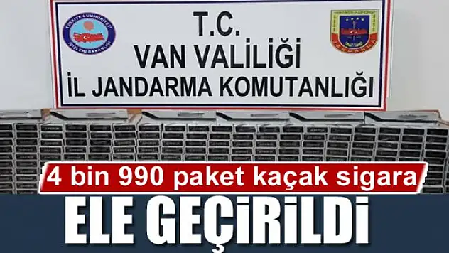 Van'da 4 bin 990 paket kaçak sigara ele geçirildi 